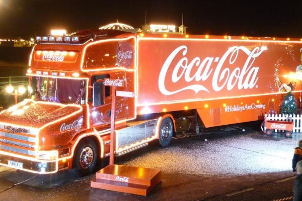 Рождественский караван Coca-Cola на Кремлёвской набережной