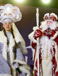 Остановка поезда Деда Мороза в Казани