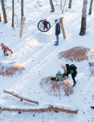 Детская площадка в Горкинско-Ометьевском лесу